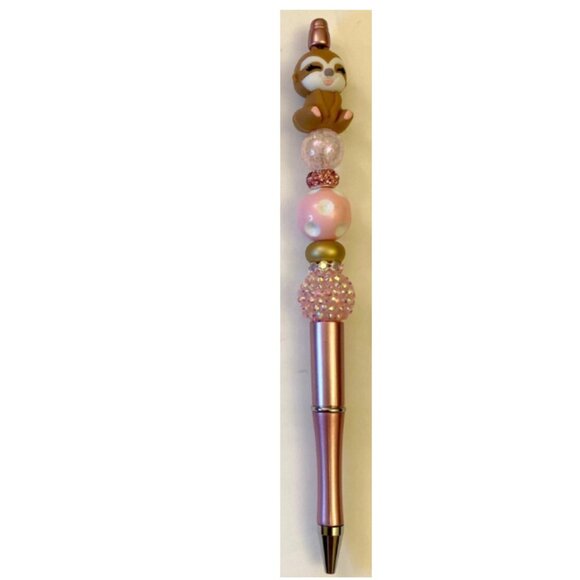 Adorable sloth beaded pink pen Perfect for Christmas gifts stocking stuffers - Picture 3 of 3